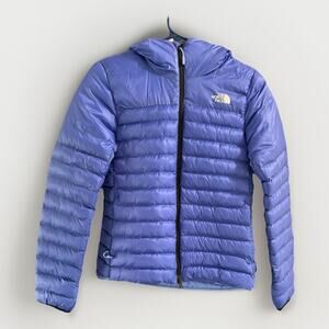 The North Face Sierra Peak Down Hoodie Jacket Indigo Plum Women's Small PerTex